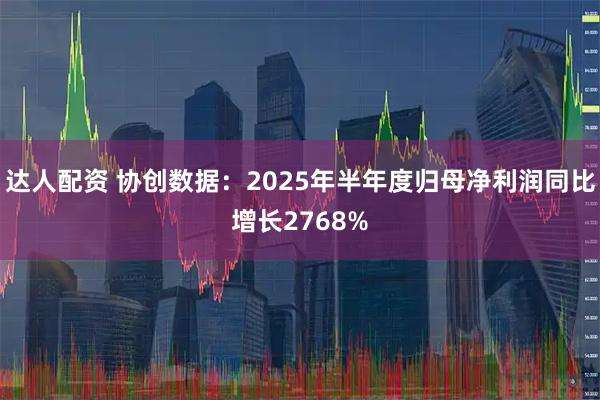达人配资 协创数据：2025年半年度归母净利润同比增长2768%